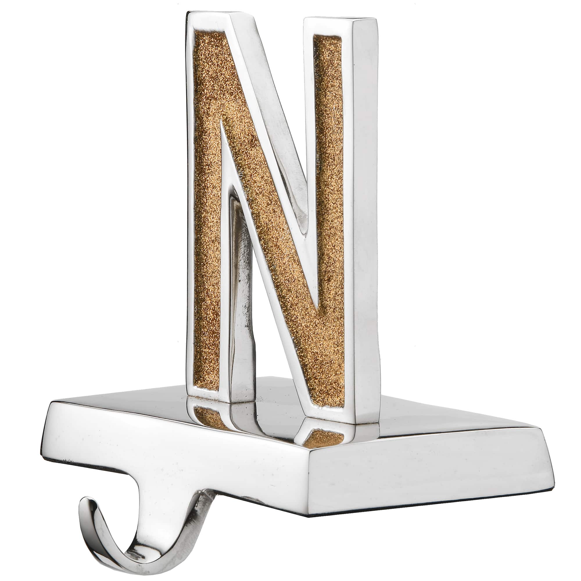 5" Gold Sparkle NOEL Stocking Holders, 4ct.